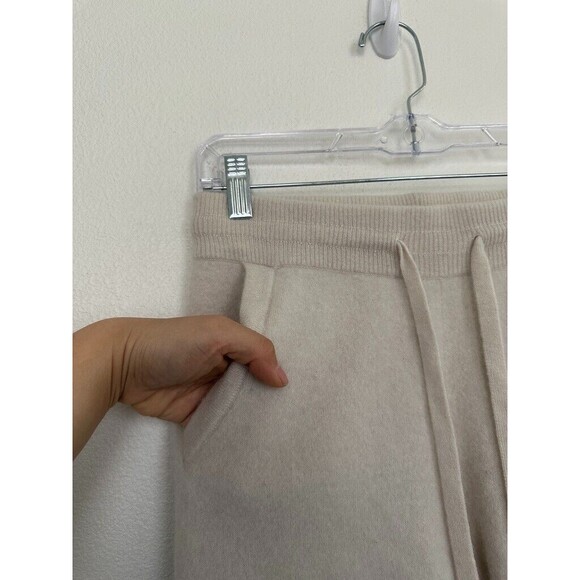 Nili Lotan Cashmere Jogger Sweatpants Drop Crotch White Drawstring Women's Small - Picture 4 of 8